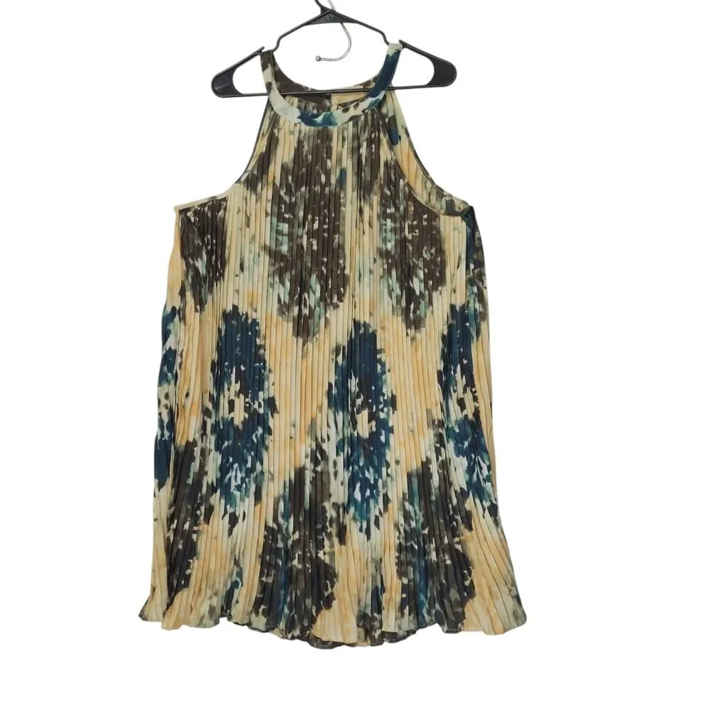 Mlle Gabrielle Womens Dress‎ XL Sleeveless Pleated Knee Fairy Boho
